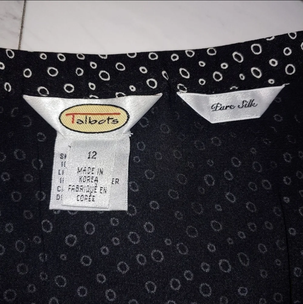 Talbots Silk Polka Dot Skirt - Picture 5 of 6